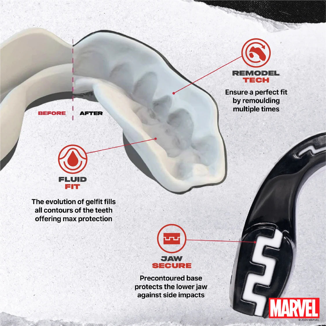 Chránič zubů Safe Jawz Marvel Venom Junior